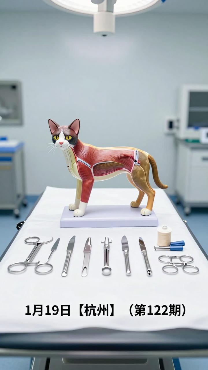 1月19日【杭州】(第122期)丨外科手术(中阶)实战班，2人/组提供一猫一狗，实操超多！