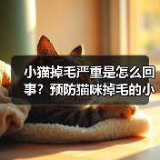小猫掉毛严重是怎么回事?预防猫咪掉毛的小妙招(图4) 小猫掉毛严重是怎么回事?预防猫咪掉毛的小妙招(图4)