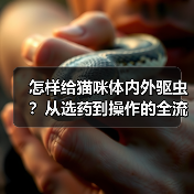 怎样给猫咪体内外驱虫？从选药到操作的全流程指南