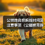 公猫绝育后拆线时间及注意事项（公猫绝育拆线时间及预防感染关键要素）（图4）