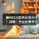 猫咪拉出白色长条虫子?别慌!专业处理手册来了(图1) 猫咪拉出白色长条虫子?别慌!专业处理手册来了(图1)