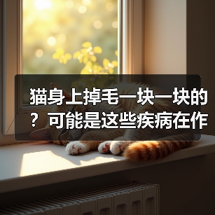 猫身上掉毛一块一块的？可能是这些疾病在作祟！（图1）
