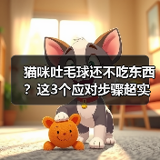 猫咪吐毛球还不吃东西？这3个应对步骤超实用
