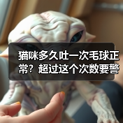猫咪多久吐一次毛球正常?超过这个次数要警惕毛球症!(图1) 猫咪多久吐一次毛球正常?超过这个次数要警惕毛球症!(图1)