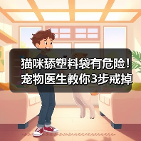 猫咪舔塑料袋有危险！宠物医生教你3步戒掉这个坏习惯（图3）