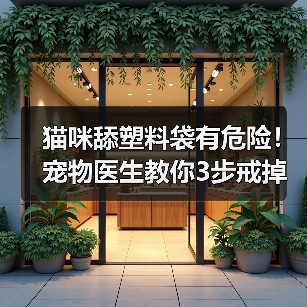 猫咪舔塑料袋有危险！宠物医生教你3步戒掉这个坏习惯（图1）