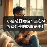 小猫总打喷嚏？当心50%致死率的隐形杀手！（图3）