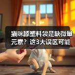 猫咪舔塑料袋是缺微量元素？这3大误区可能耽误病情（图3）