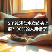 5毛钱淡盐水竟能去泪痕?90%的人用错了!(图1) 5毛钱淡盐水竟能去泪痕?90%的人用错了!(图1)