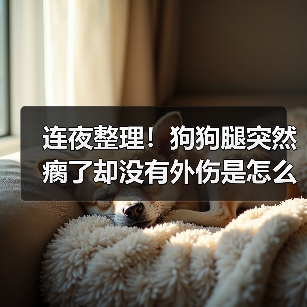 连夜整理！狗狗腿突然瘸了却没有外伤是怎么回事？（图1）