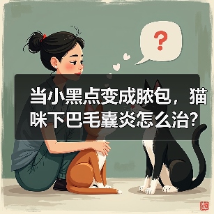 当小黑点变成脓包,猫咪下巴毛囊炎怎么治?(图3) 当小黑点变成脓包,猫咪下巴毛囊炎怎么治?(图3)