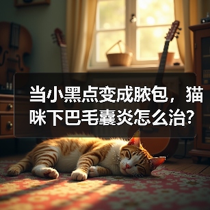 当小黑点变成脓包,猫咪下巴毛囊炎怎么治?(图1) 当小黑点变成脓包,猫咪下巴毛囊炎怎么治?(图1)