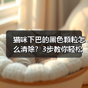猫咪下巴的黑色颗粒怎么清除?3步教你轻松解决(图3) 猫咪下巴的黑色颗粒怎么清除?3步教你轻松解决(图3)