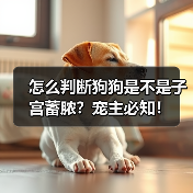 怎么判断狗狗是不是子宫蓄脓？宠主必知！