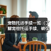 宠物托运手续一览(了解宠物托运手续,确保安全快捷)(图2) 宠物托运手续一览(了解宠物托运手续,确保安全快捷)(图2)
