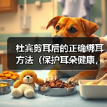 杜宾剪耳后的正确绑耳方法(保护耳朵健康,让宠物更迷人)(图2) 杜宾剪耳后的正确绑耳方法(保护耳朵健康,让宠物更迷人)(图2)