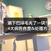 猫下巴掉毛秃了一块?4大病因自查&处理方法(图1) 猫下巴掉毛秃了一块?4大病因自查&处理方法(图1)