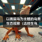 以画眉鸟为主题的鸟类生态观察(选择生鸟,探索画眉鸟的神奇世界)(图2) 以画眉鸟为主题的鸟类生态观察(选择生鸟,探索画眉鸟的神奇世界)(图2)