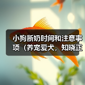 小狗断奶时间和注意事项(养宠爱犬,知晓正确的小狗断奶时间和方法)(图2) 小狗断奶时间和注意事项(养宠爱犬,知晓正确的小狗断奶时间和方法)(图2)