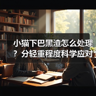 小猫下巴黑渣怎么处理?分轻重程度科学应对!(图2) 小猫下巴黑渣怎么处理?分轻重程度科学应对!(图2)