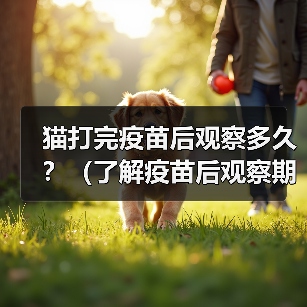 猫打完疫苗后观察多久?(了解疫苗后观察期,保护你的宠物健康)(图3) 猫打完疫苗后观察多久?(了解疫苗后观察期,保护你的宠物健康)(图3)