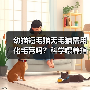 幼猫短毛猫无毛猫需用化毛膏吗？科学喂养指南（图3）