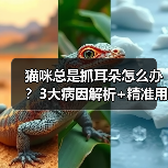 猫咪总是抓耳朵怎么办?3大病因解析+精准用药指南(图1) 猫咪总是抓耳朵怎么办?3大病因解析+精准用药指南(图1)