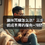 猫咪耳螨怎么治？三步低成本用药指南+预防方法