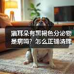猫耳朵有黑褐色分泌物是病吗？怎么正确清理？
