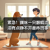 紧急!猫咪一只眼睛流泪有点睁不开是咋回事?(图1) 紧急!猫咪一只眼睛流泪有点睁不开是咋回事?(图1)