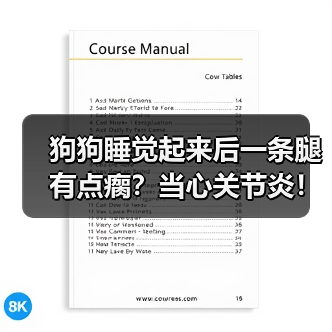 狗狗睡觉起来后一条腿有点瘸?当心关节炎!(图2) 狗狗睡觉起来后一条腿有点瘸?当心关节炎!(图2)