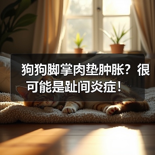 狗狗脚掌肉垫肿胀？很可能是趾间炎症！（图1）