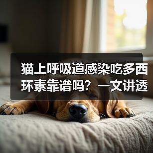 猫上呼吸道感染吃多西环素靠谱吗？一文讲透真相