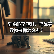 狗狗吃了塑料、毛线等异物拉稀怎么办?(图1) 狗狗吃了塑料、毛线等异物拉稀怎么办?(图1)