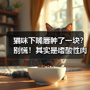 猫咪下嘴唇肿了一块?别慌!其实是嗜酸性肉芽肿(图4) 猫咪下嘴唇肿了一块?别慌!其实是嗜酸性肉芽肿(图4)