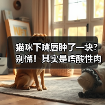 猫咪下嘴唇肿了一块?别慌!其实是嗜酸性肉芽肿(图1) 猫咪下嘴唇肿了一块?别慌!其实是嗜酸性肉芽肿(图1)