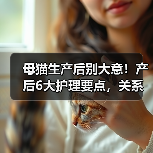 母猫生产后别大意!产后6大护理要点,关系到猫妈妈和小猫健康(图1) 母猫生产后别大意!产后6大护理要点,关系到猫妈妈和小猫健康(图1)