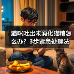 猫咪吐出未消化猫粮怎么办?3步紧急处理法别慌!(图1) 猫咪吐出未消化猫粮怎么办?3步紧急处理法别慌!(图1)