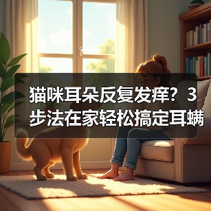 猫咪耳朵反复发痒？3步法在家轻松搞定耳螨！（图2）