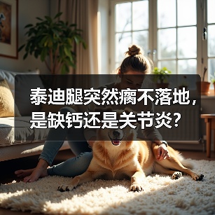 泰迪腿突然瘸不落地，是缺钙还是关节炎？