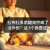 拉布拉多后腿突然瘸了没外伤?这3个自查信号要牢记(图4) 拉布拉多后腿突然瘸了没外伤?这3个自查信号要牢记(图4)
