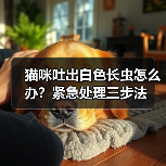 猫咪吐出白色长虫怎么办？紧急处理三步法（图3）
