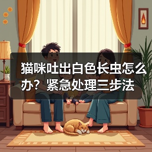 猫咪吐出白色长虫怎么办？紧急处理三步法（图4）