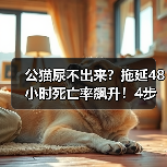 公猫尿不出来?拖延48小时死亡率飙升!4步急救法全解析(图4) 公猫尿不出来?拖延48小时死亡率飙升!4步急救法全解析(图4)