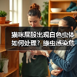 猫咪屁股出现白色虫体如何处理?绦虫感染危害及驱虫方法(图1) 猫咪屁股出现白色虫体如何处理?绦虫感染危害及驱虫方法(图1)