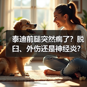 泰迪前腿突然瘸了?脱臼、外伤还是神经炎?原因全解析(图2) 泰迪前腿突然瘸了?脱臼、外伤还是神经炎?原因全解析(图2)
