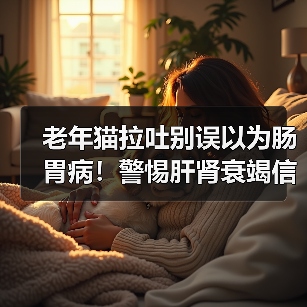 老年猫拉吐别误以为肠胃病！警惕肝肾衰竭信号