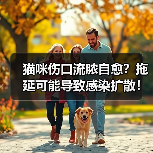 猫咪伤口流脓自愈？拖延可能导致感染扩散！正确处理方法大公开