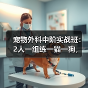 宠物外科中阶实战班:2人一组练一猫一狗,技术提升快吗?(图1) 宠物外科中阶实战班:2人一组练一猫一狗,技术提升快吗?(图1)