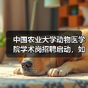 中国农业大学动物医学院学术岗招聘启动，如何把握机会？